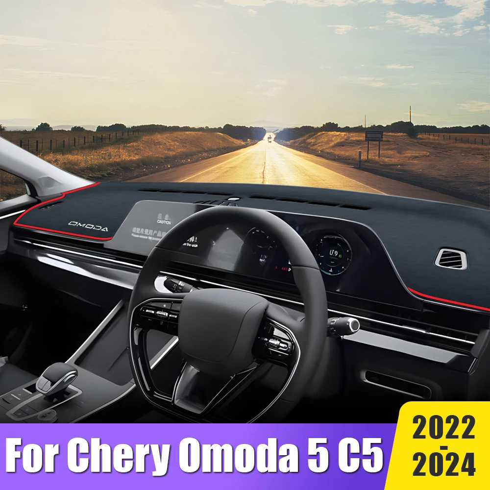 

For Chery Omoda 5 C5 FX 2022 2023 2024 Car Dashboard Avoid Light Cover Anti-UV Pad Non-Slip Mat Instrument Carpets Accessories