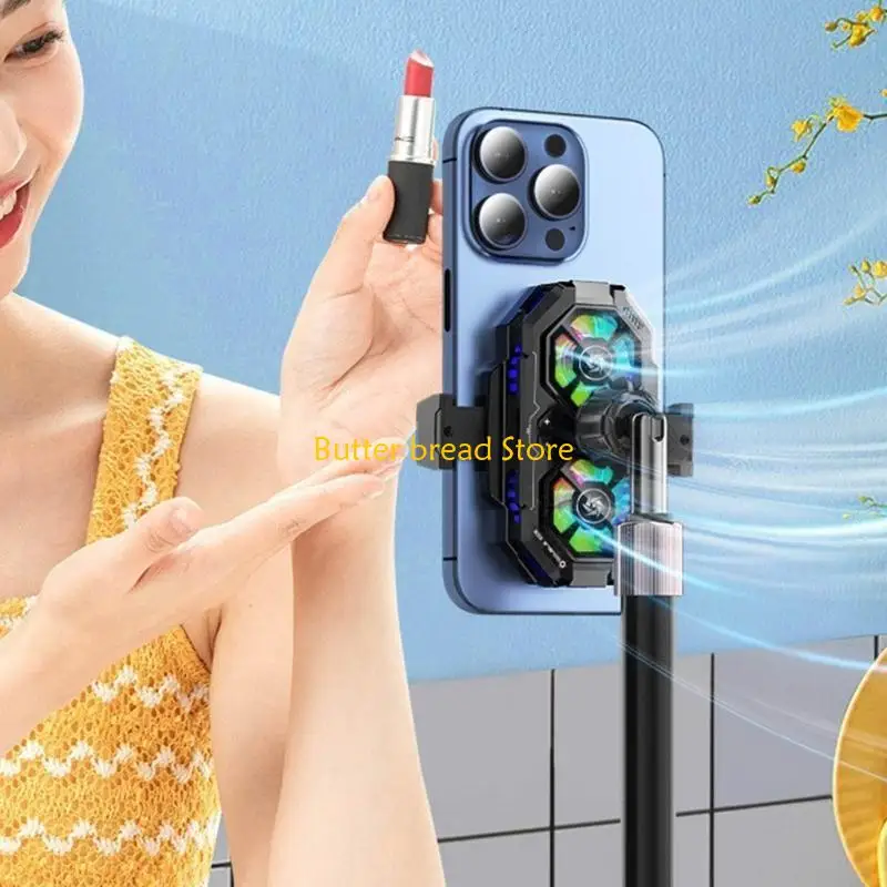 

W89C Задний зажим Двойной охлаждающий вентилятор 3-скоростной регулируемый радиатор Бесшумная система охлаждения радиатор с