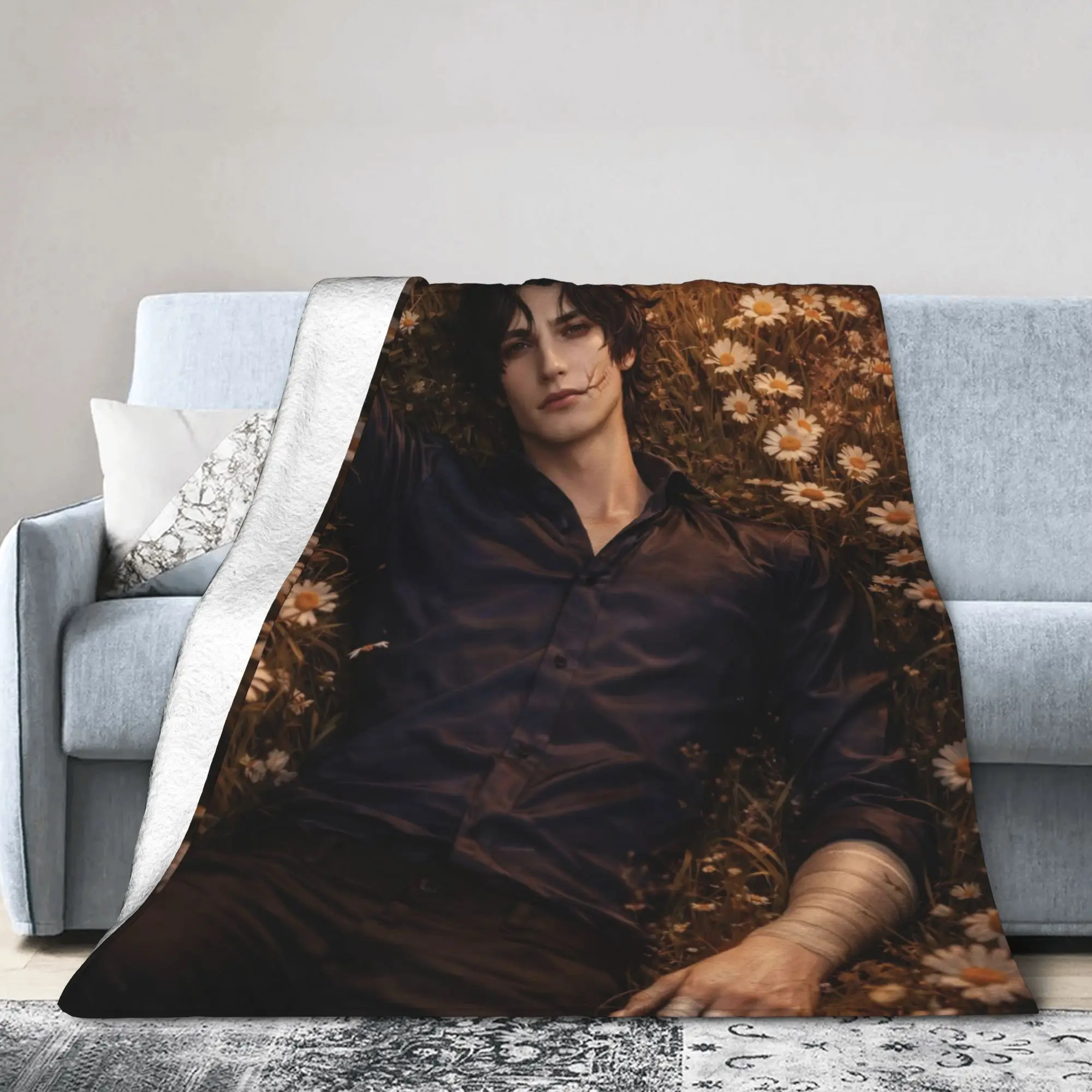 Romance Club Stories I Play Xander van Hayes Fleece Throw Blankets  for Home Knitted Blanket Travel Warm Multifunction