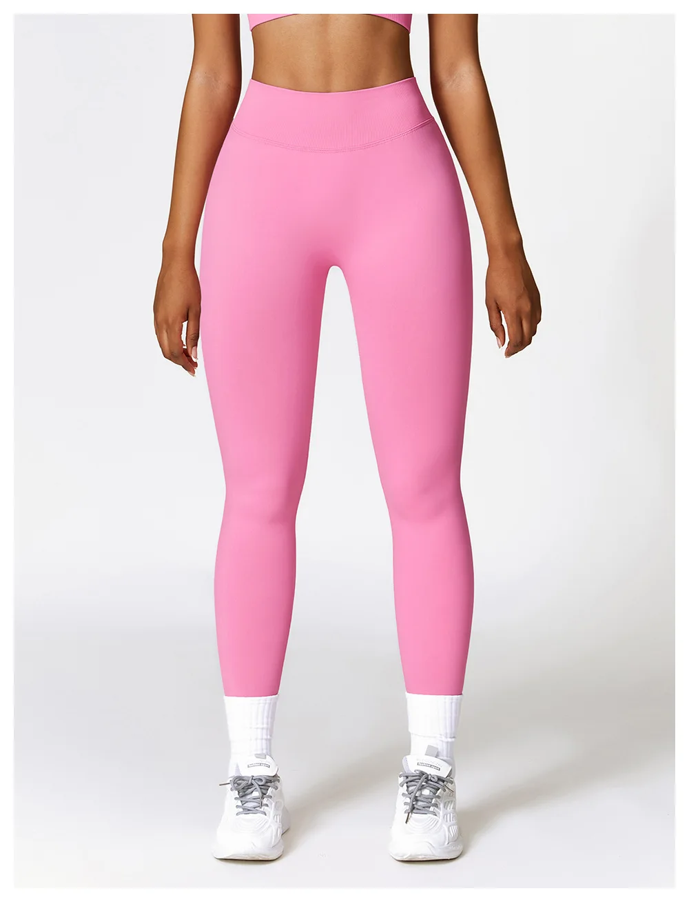 Damen-Sport-Leggings mit V-Rücken, sportlich, Fitness, Fitnessstudio, Yoga, Strumpfhosen, Scrunch-Kontrolle, Lauftraining, Workout, Leggins – Detail 6