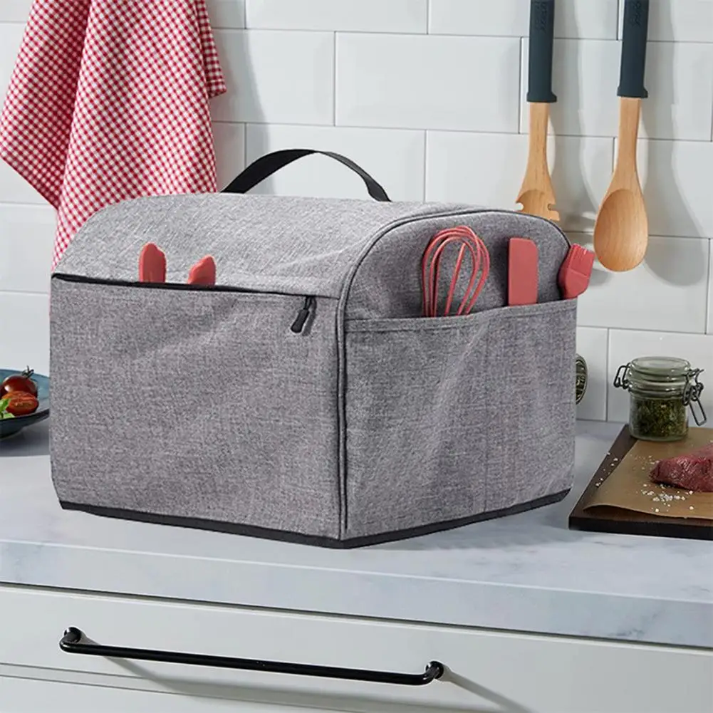 Capa para grelha interna, lavável à máquina, anti-arranhões, à prova d'água, poeira, churrasqueira, com bolsos com zíper para casa
