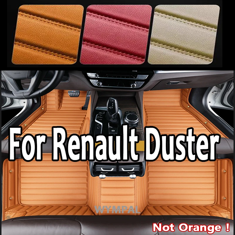 

Luxury Custom Fit Automotive Car Floor Mats For Renault Duster 2020 2021 2022 Luxury Leather Men Women Full Coverage