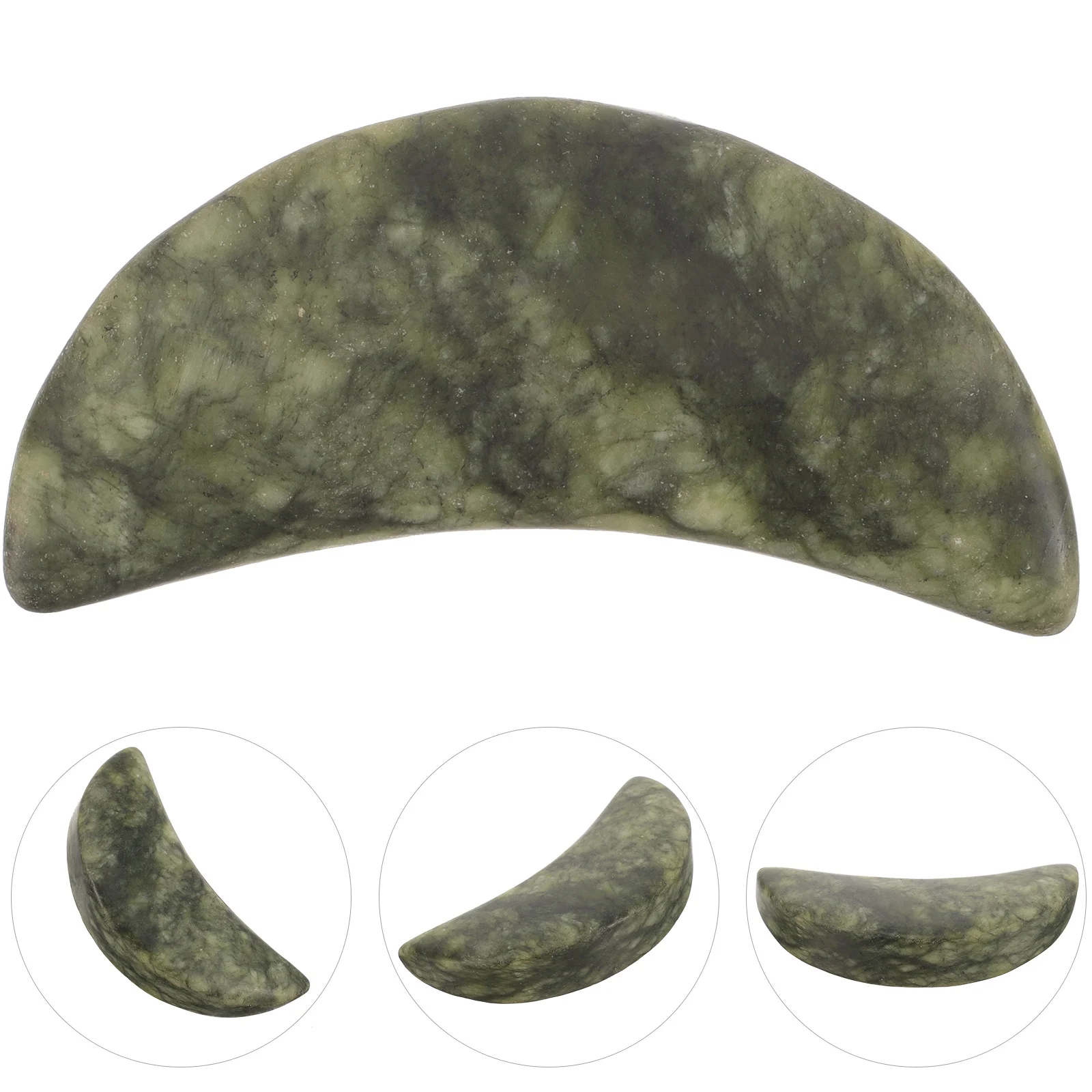 

Olive Jade Massage Stone Compact Portable Mini Thumb Relaxing Natural Stone for Skin Care Muscle Relief and Stress Relaxation