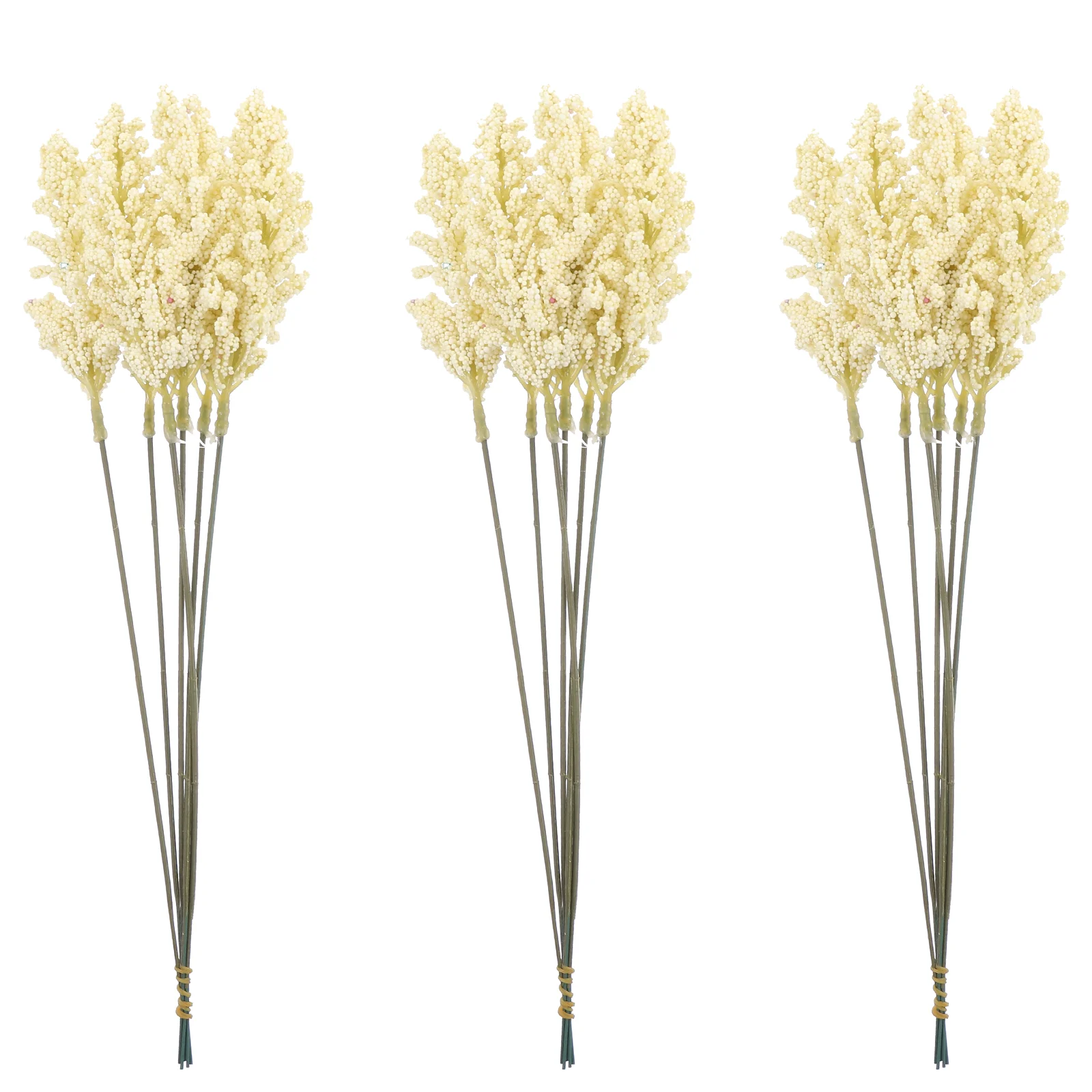 18 PCS Dried Flowers Artificial Corn Ear Fake Bride Plants Faux Greenery Plastic Wheat Stalk