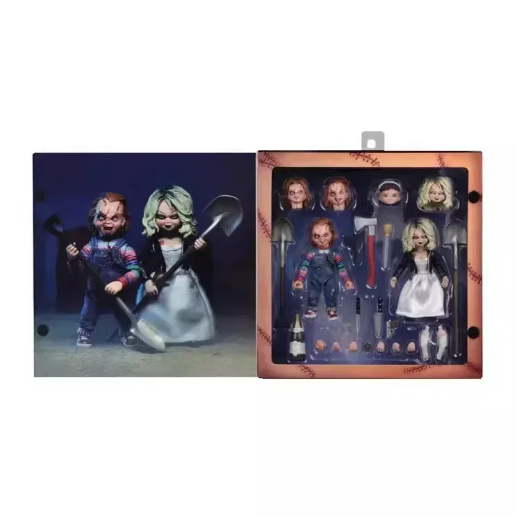 Chucky Action Figures Ultimate Chucky & Tiffany Collectible Model Toy Dolls Halloween Gift