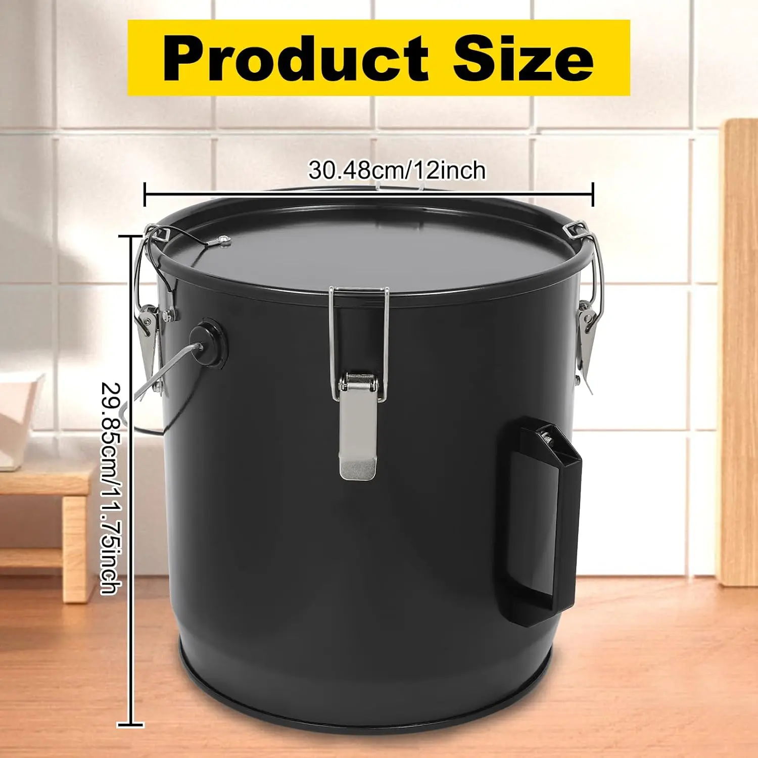 Secchio per olio per lo smaltimento dell'olio del secchio per grasso della friggitrice da 6 galloni con coperchio e sacchetto filtro