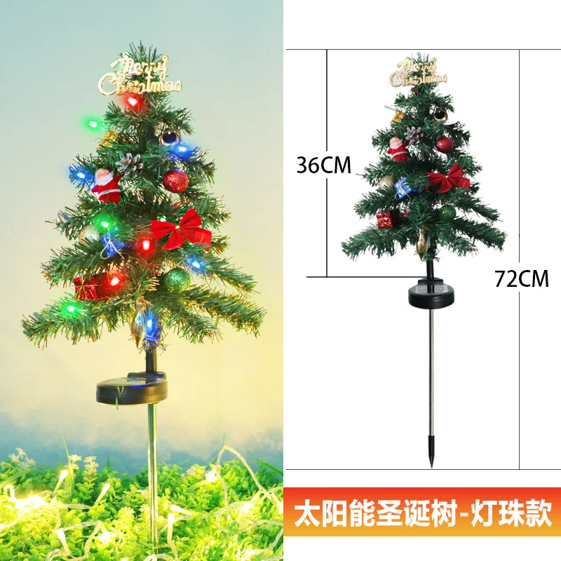 Cross-border solar Christmas tree garden decorative lights lawn lights outdoor LED snowflake Christmas ground stake lights court