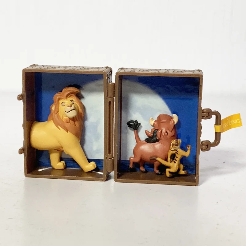 Kawaii Disney The Lion King Pumbaa Simba Timon Action Figure Toys Anime Lion Luggage Twisted Egg Model Birthday Gifts For Kids