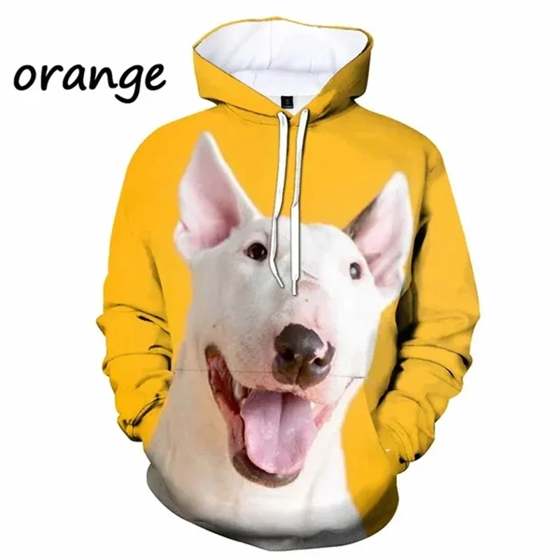 

The Latest Bull Terrier 3D Graphic Hoodie Animal Dog Long-sleeved Sweatshirt Fall Jumper Top Hooded Oversized High Quality Hoody