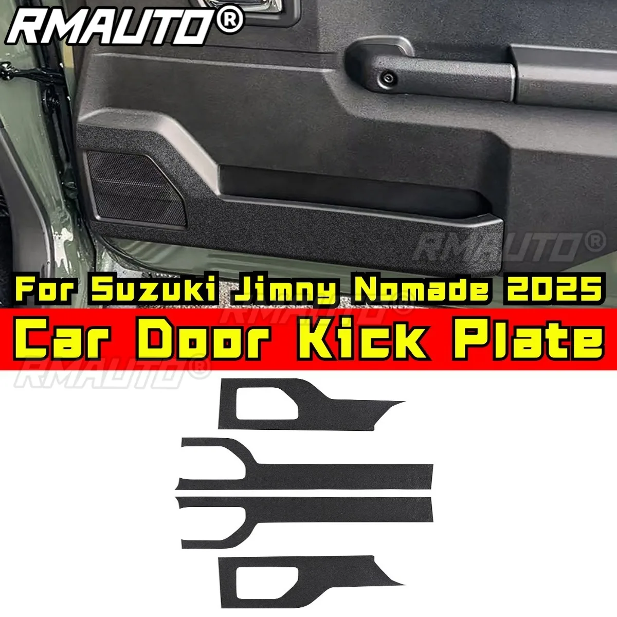 

Car Door Kick Plate Cover Interior Decoration For Suzuki Jimny Nomade 2025 Body Kit Car Accessories