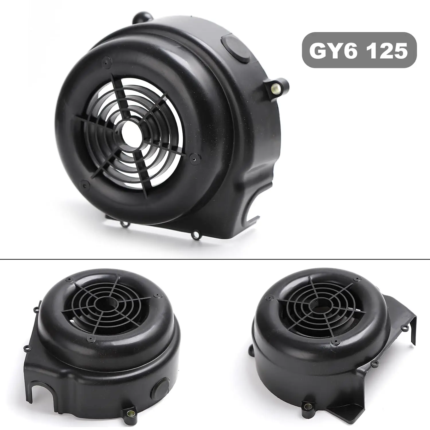Air Director Cooling Fan Cover in PP Material Replacement for Chinese GY6 125cc 150cc 4-Stroke ATV Go Kart Moped Scooter