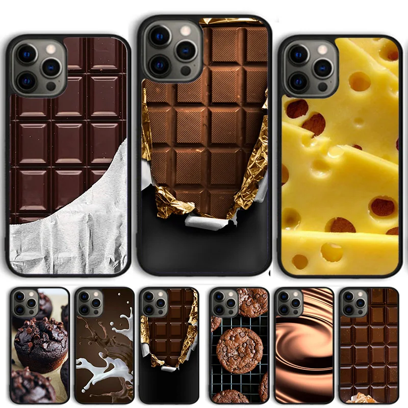 Choco Toast Foodie Chocolate Phone Case Cover For iPhone 15 16 14 13 12 Pro Max mini 11 Pro Max XS XR Plus Coque Shell