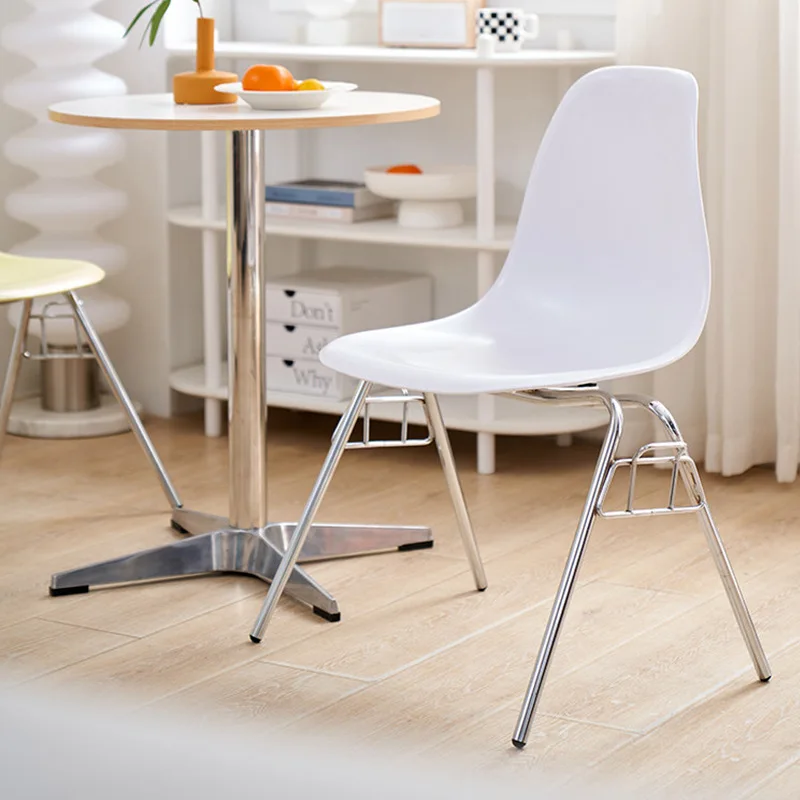 Small household backrest wrought iron dining chair