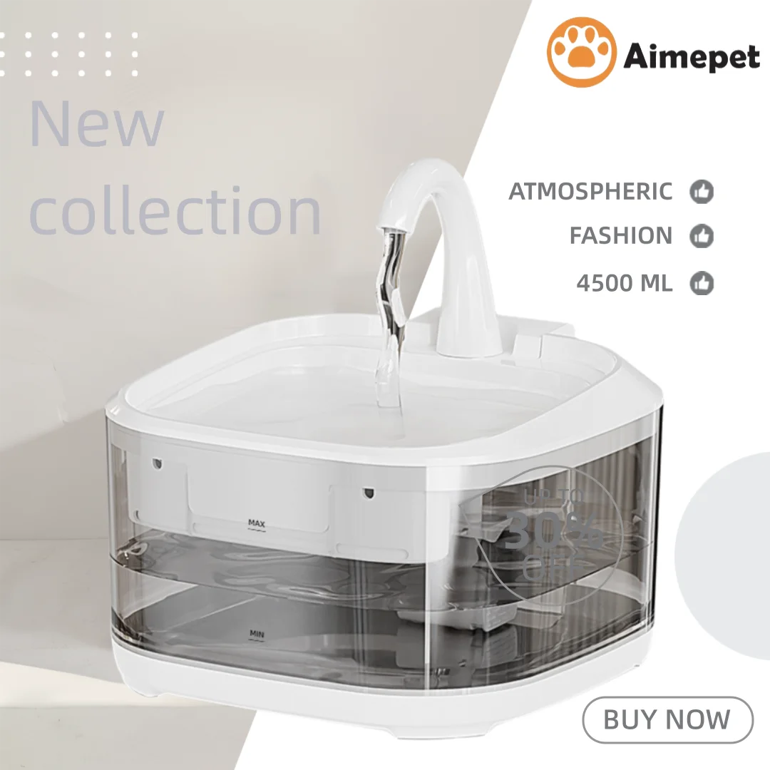 

4.5L Automatic Cat Water Dispenser Accessory Drinker Cat Accessories Water Dispenser For Cats