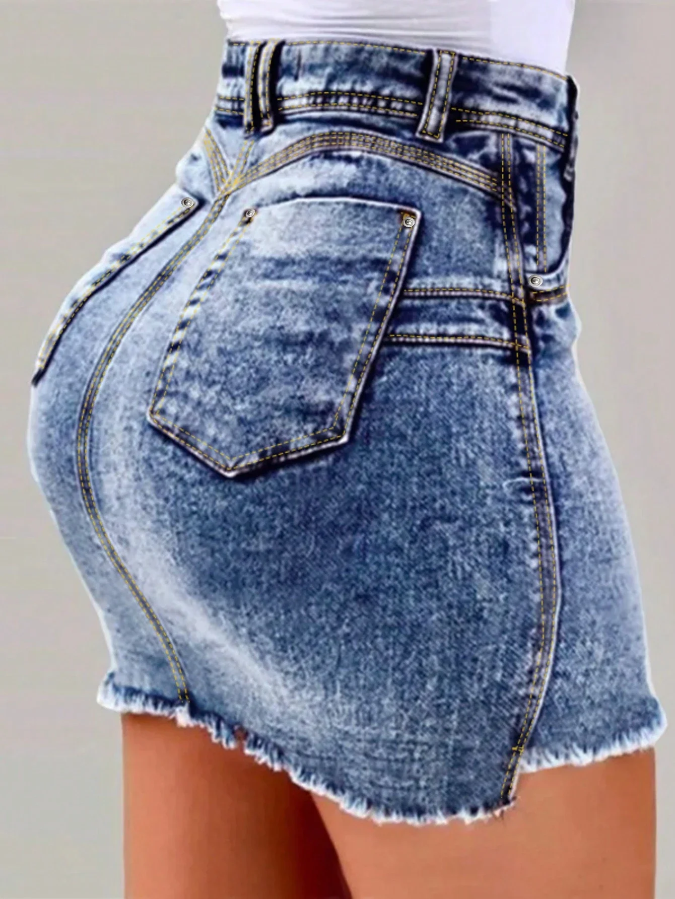

Women Slim Fit Denim Pencil Skirt Casual Summer Mini