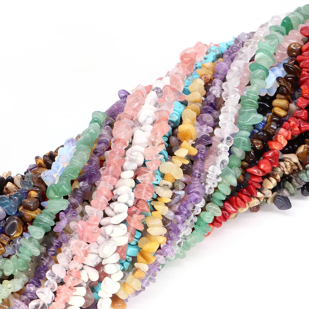 5-8mm Natural Gems Amethyst Garnet Fluorite AIrregular Stone Beads Chip Gravel Freeform DIY Necklace Bracelet For Jewelry Making