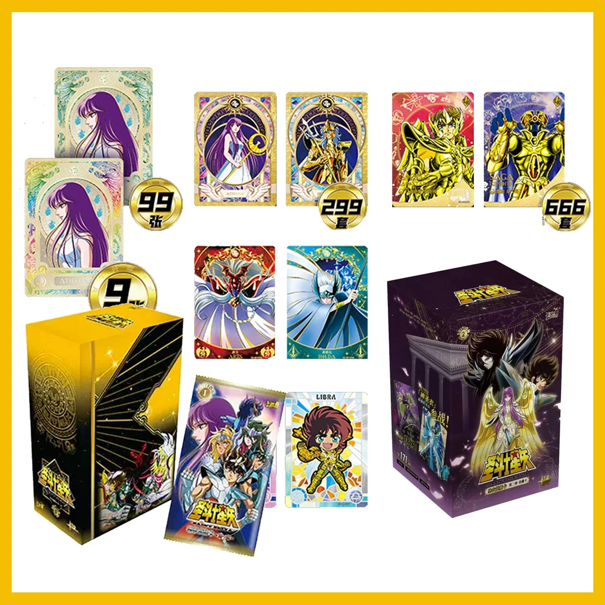 KAYOU Saint Seiya Cards Original The Latest First Bullet Collection Cards Cloth Awakening Birthday Gift Boys Toys Anime Characte