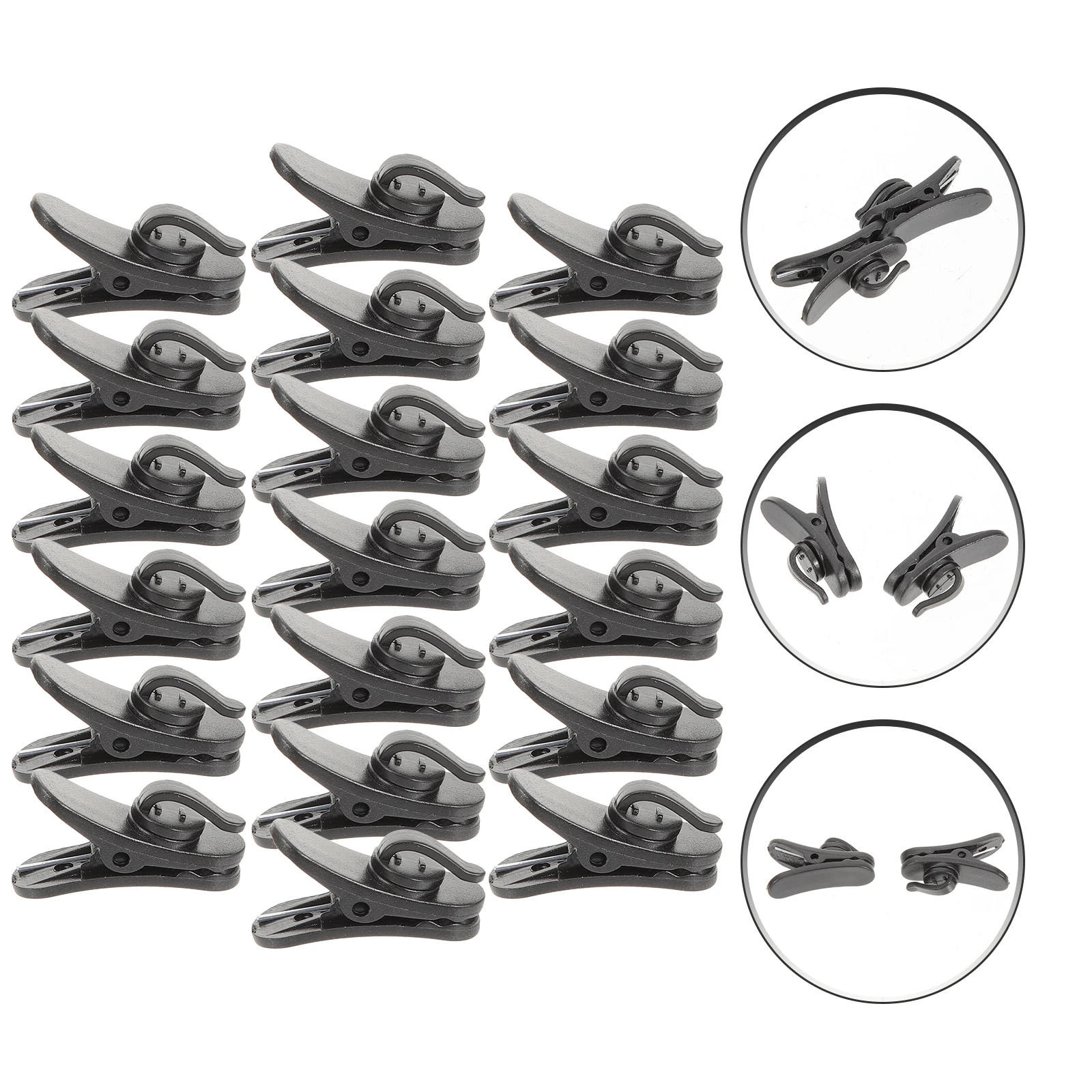 

20 Pcs Lavalier Microphone Clip Holder Replacement Lapel Cable Clips Clamp Adjustable