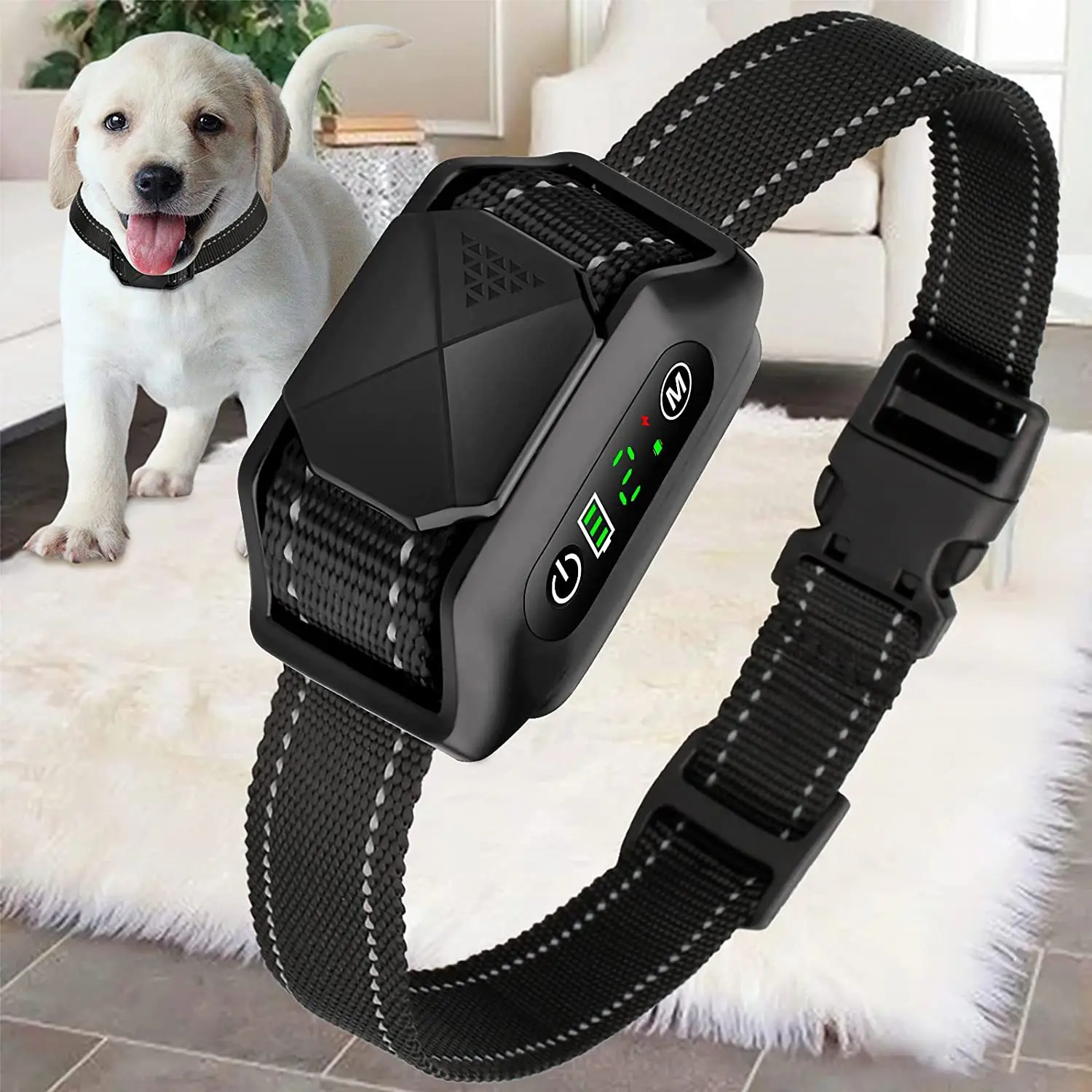 Dog Shock Collar Rechargeable Electronic Collar with Buzzer Waterproof Electronic Dog Trainer Vibrator Safety Shocker