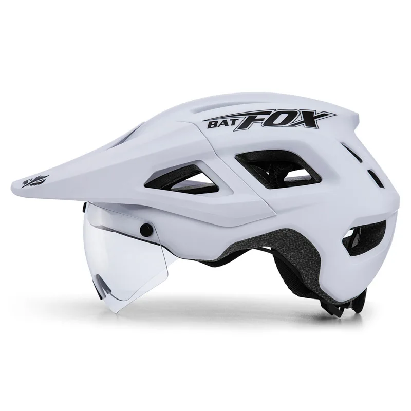 

BATFOX 2025 New Magnetic Goggle Bike Helmet Integrated Bicycle Helmet Lightweight Breathable Mountain Road Helmet Safety Helmet
