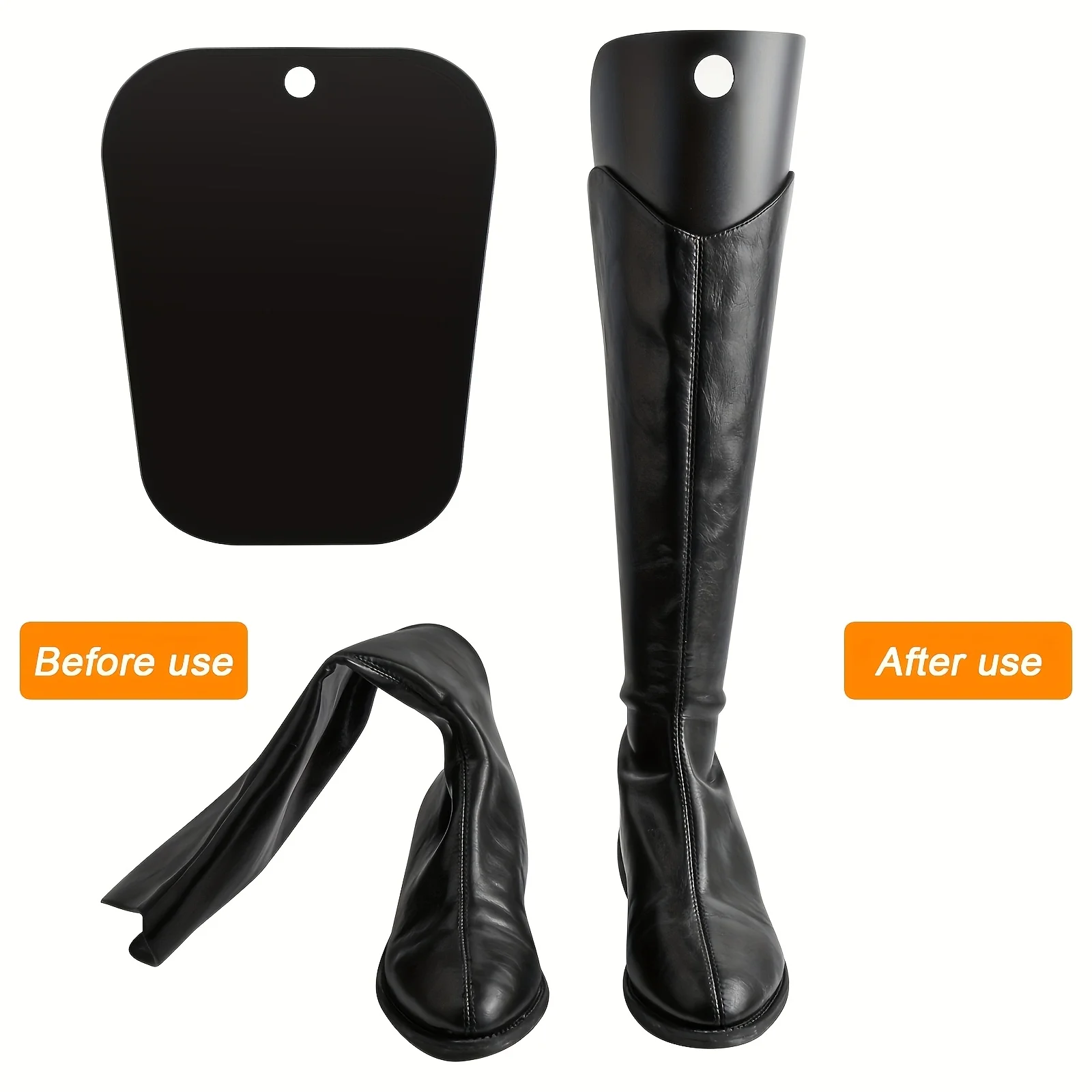 Shaper per scarpe in plastica nera da 8 pezzi: supporto elasticizzato per scarpe di fascia alta durevole, accessori per modellanti per scarpe da uomo e da donna