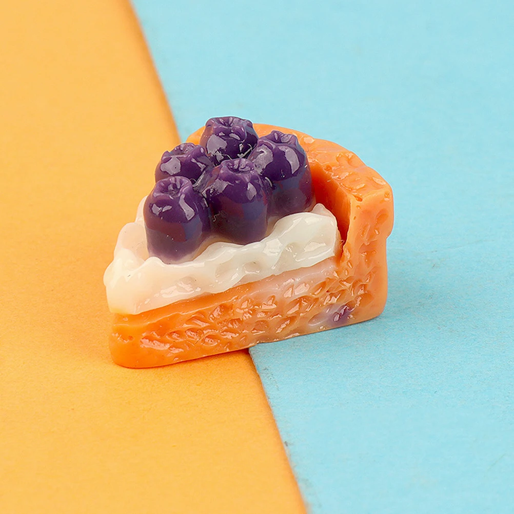 15pcs 3D Fruit Cake Dessert Fake Model Mini Pretend Food Decorative Simulated Miniature Kitchen House Play Toy Prop