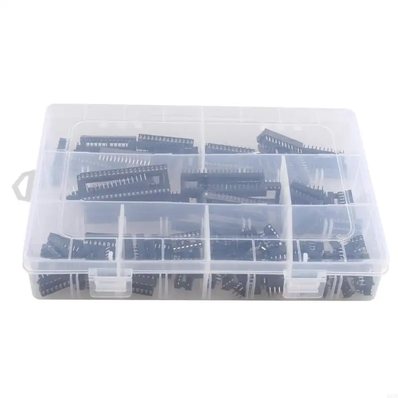 

462E Pack of 122 Quality 2.54mm DIP IC Socket Square Solder Socket for Education, Repair, and DIY Electronics