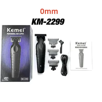 Kemei 2299 Kapper Draadloze Tondeuse 0mm Zero Gapped Carving Clipper Detailer Professionele Elektrische Afwerking Snijmachine