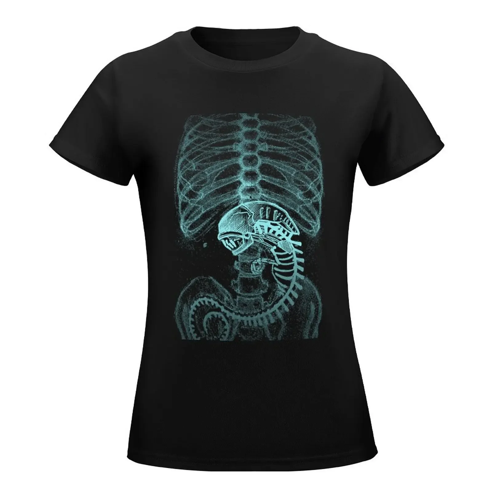 Classic Radiography, Alien T-Shirt tees Short sleeve tee female t-shirt dress for Women long