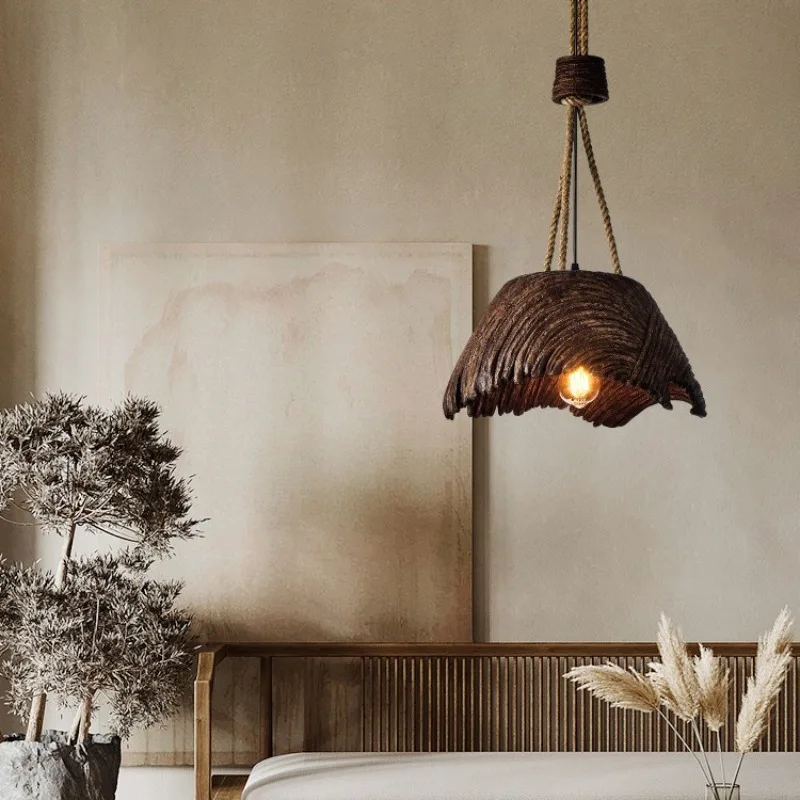 

Wabi Silent Wind Restaurant Chandelier Original Personality Bedroom Light Bar Light Japanese Retro Homestay Designer Lighting