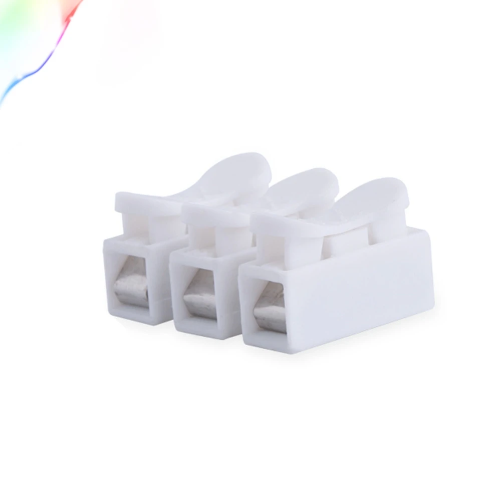 CH-3 Spring Wire Quick Connector 3p Electrical Crimp Terminals Block Splice Cable Clamp Easy Fit Led Strip