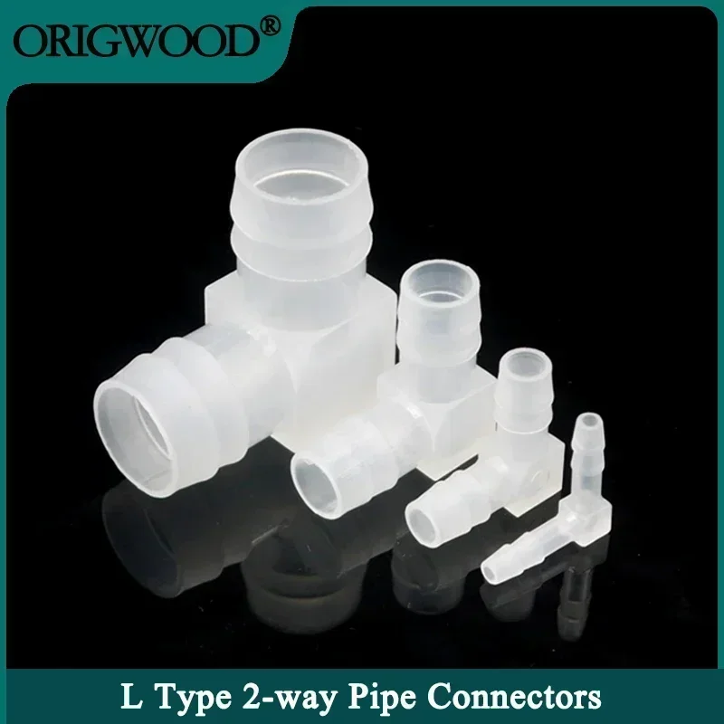 

10pcs Water Splitter Hose Joint Adapter: PP L Type Elbow Bend Connector for Garden Watering System