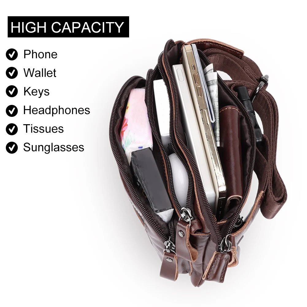 Berühmte Marke Mode Taille Packs Männer Echtes Leder Organizer Reise Brust Tasche Notwendigkeit Taille Gürtel Handy Kleine Bum Tasche