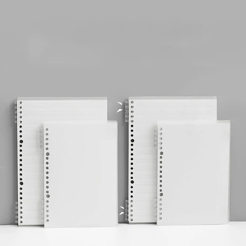 DIY Loose Leaf Notebook Refill Spiral Cover Index Paper Inner Pages 5 Ring Clear Plastic Binding Comb