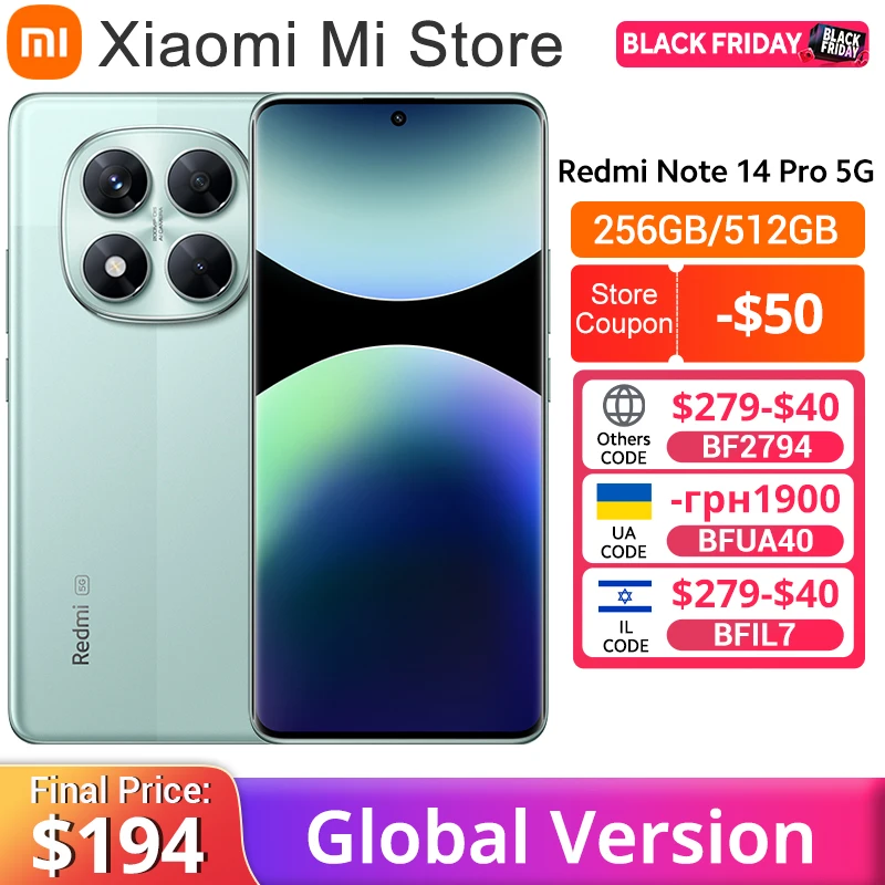 yZ[zXiaomi-Redmi Note 14 ProX}[gtH,O[oo[W,5g,mediatek,7300Eg,200mp aiJ,NFC, 6.67C`AMOLEDfBXvC,IP68
