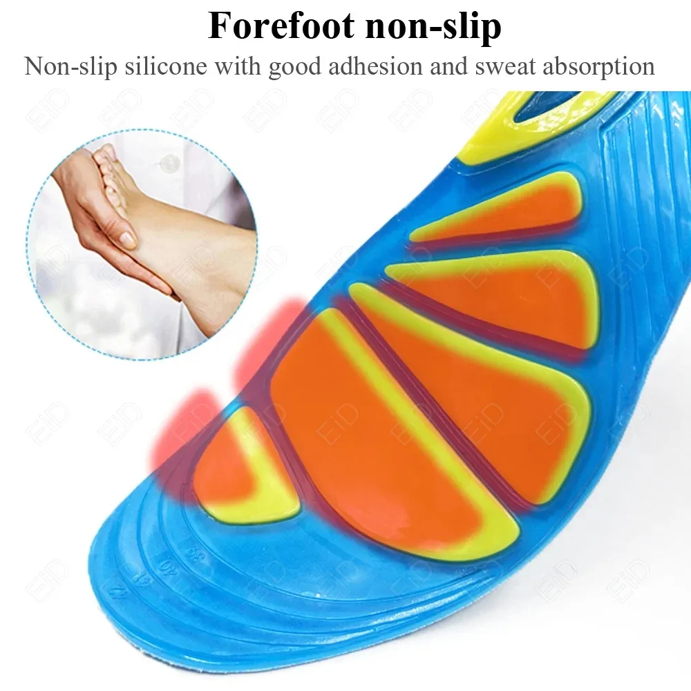 New Silicon Gel Insoles Foot Care for Plantar Fasciitis orthopedic Massaging Shoe Inserts Shock Absorption Shoe pad Unisex