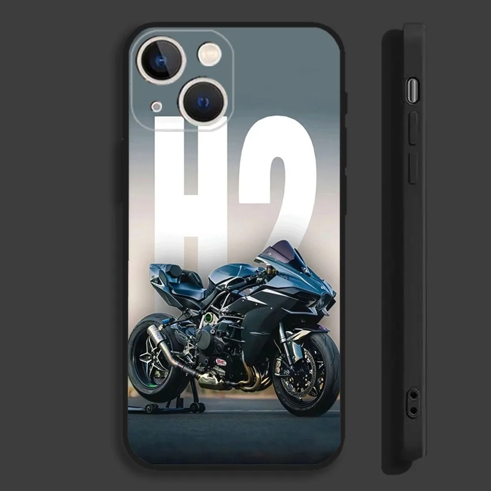 Motorcycles N-Ninja H2R Phone Case For iPhone 16,15,14,13,12,11,Pro,Max,Plus,Mini,X,XS,XR,8,7,S,SE K-KawasakiES Soft Black Case