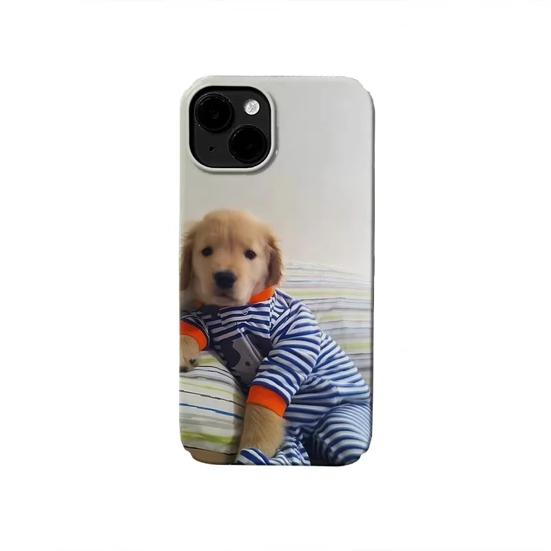 

Ins Home Yellow Dog Cartoon Phone Case for IPHONE 17 Air 16E 15 PROMAX 14 Plus 13 12 MINI 11 PRO 16Plus XR Acrylic Phone Cover