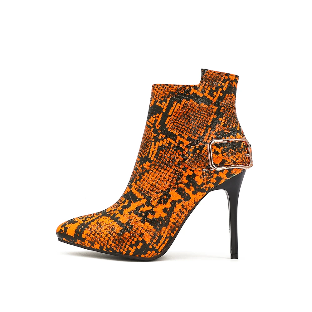 Hot Winter New Sexy Brown Green Women Ankle Boots Fashion Super High Heels Office Lady Shoes Plus Big Size 11 43 45 48