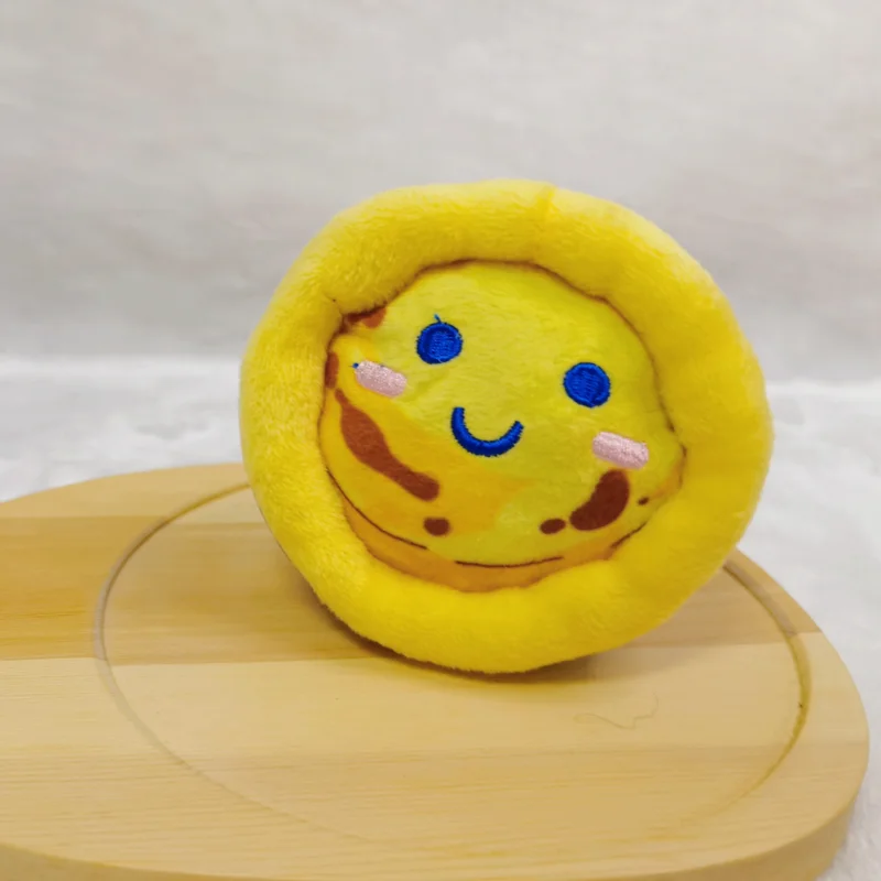 Egg tart shaped pet sound toys, cute and easy-to-carry dog toys, to create a ubiquitous play time