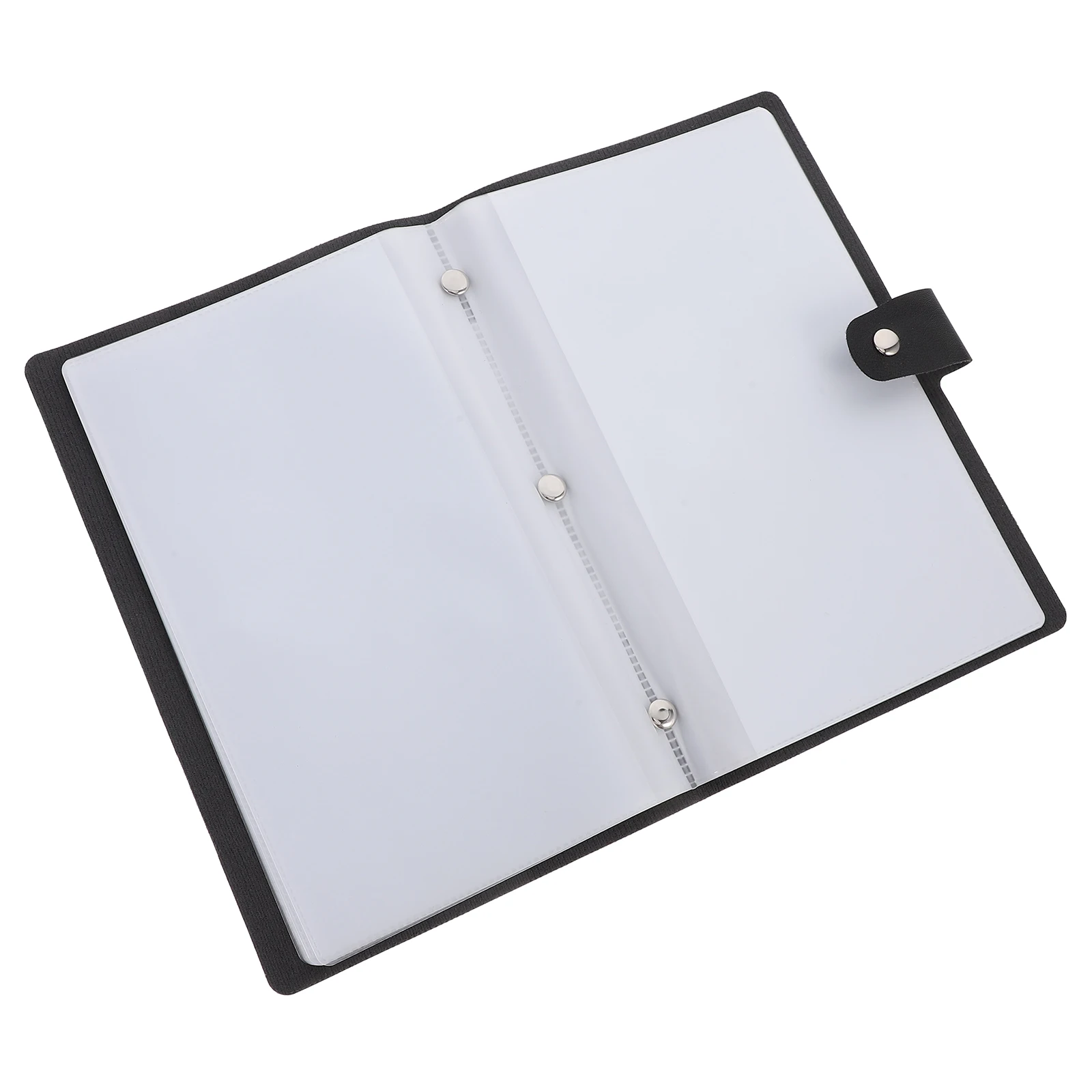 1 قطعة مجلد الفاتورة Pu مقاوم للماء المحمولة فاتورة ألبوم مكتب الأعمال دفتر شيكات تخزين سميكة منظم المستندات حامل الملفات #5