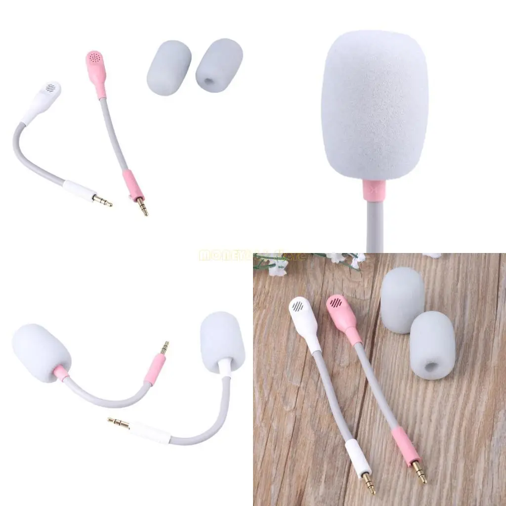 

F62C Foams Covered 3.5mm Boom Microphone for BarracudaX Headsets Clear Communication