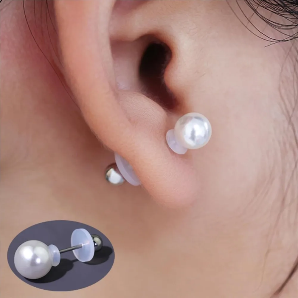 50 Stück Silikon-O-Ring-Heilscheiben, flache Abstandshalter-Unterlegscheiben gegen Hyperplasie für Ohrringe, Körperpiercing, Schmuckherstellung – Detail 6
