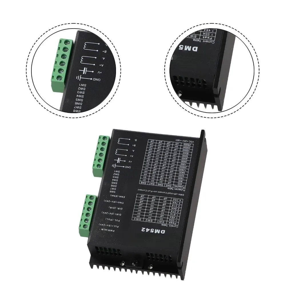 DM542 Stepper Motor Driver For DSP Digital Control For 57mm 86mm For Hybrid Motors Up To 4.2A Microstepping Automation Equipment