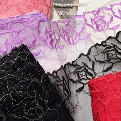 2meters Red Black Underwear Women Lace Fabric For Bra Dress Craft Trim Sewing Accessories Lace Tulle Embroidered Mesh Lace
