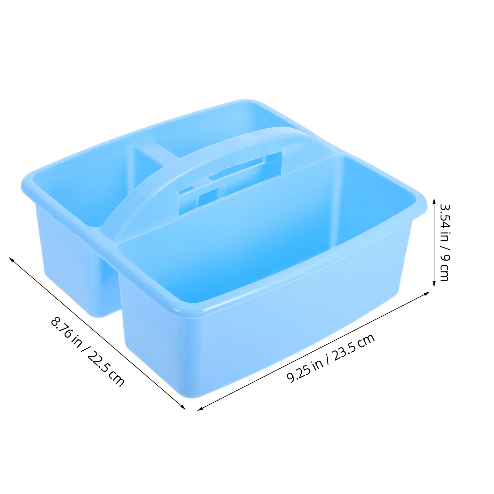 Contenitore portaoggetti a 3 scomparti in plastica portatile per l'aula, portaoggetti per forniture artigianali