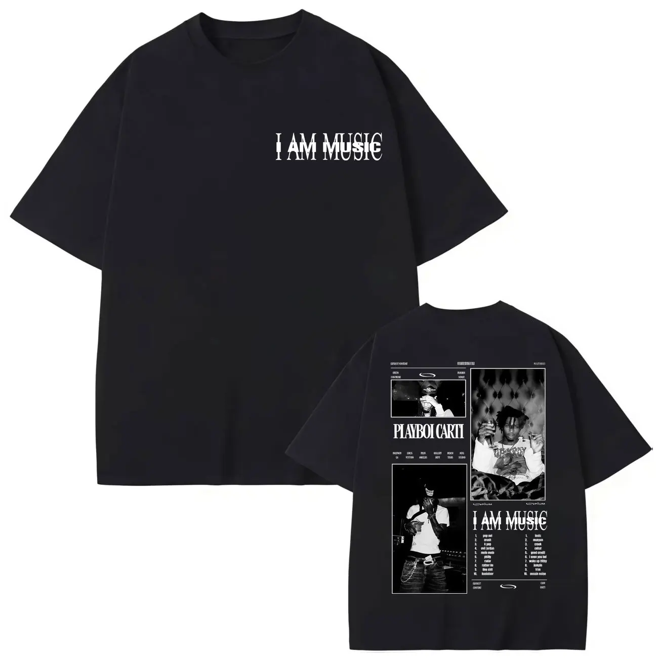 

Rapper Playboi Carti I Am Music 2025 New Album Merch T-shirt Hip Hop Retro Short Sleeve T-shirts Men Women Casual Cotton T Shirt