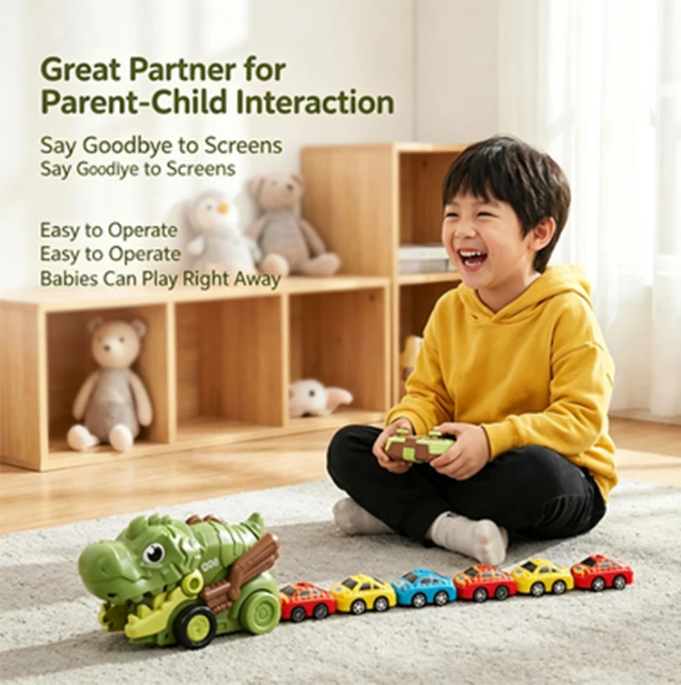 Remote Control Dinosaur Cars Battle Vehicles Dual‑Mode Dino Toy Interactive Kids Toys Gift for Kids Birthday Parent-child Game