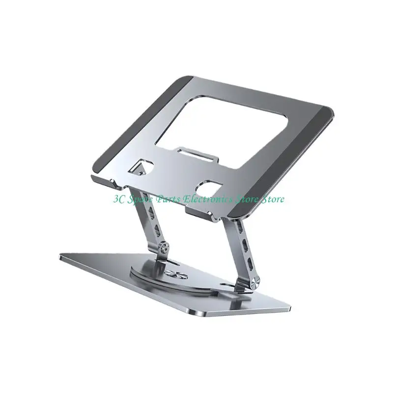 SZ Aluminum Alloy Laptop Stand Foldable 360 Rotations Two Height Adjustment Heat Vent