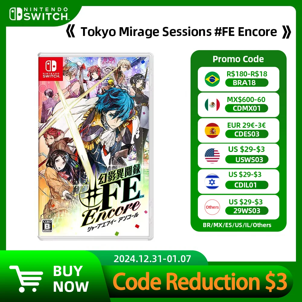 Nintendo Switch Game Deals - Tokyo Mirage Session #FE Encore - 100% Original Physical game cassette for Switch OLED Lite